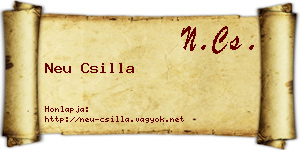 Neu Csilla névjegykártya